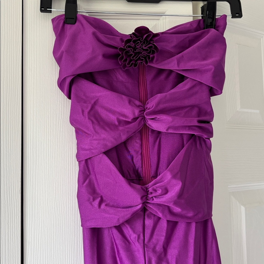 Ronny Kobo Metallic Purple bodysuit XS